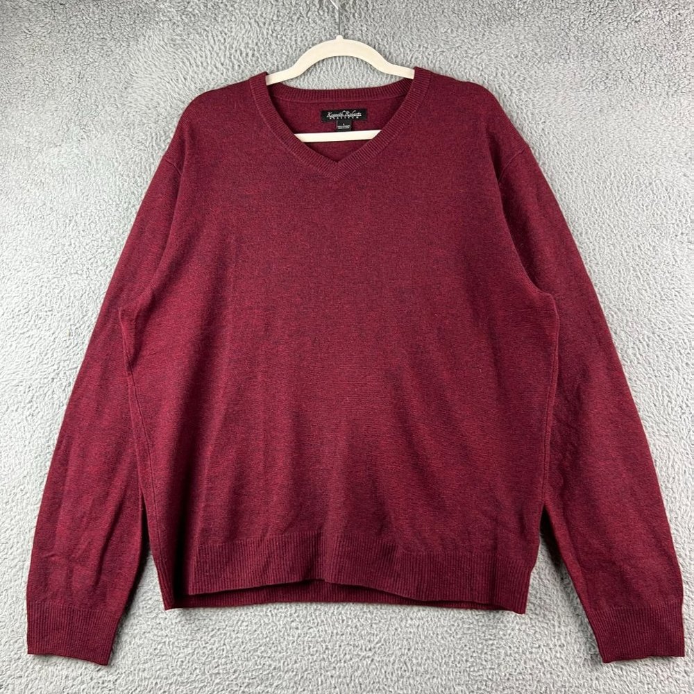 Kenneth Roberts Platinum 100% Cashmere Sweater Size Large Red